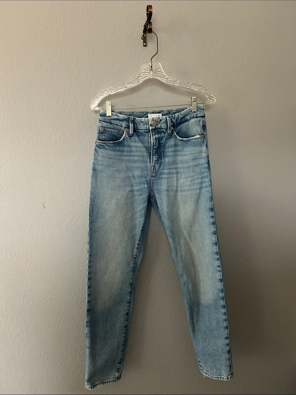 Good American Light Blue Straight Leg Jeans